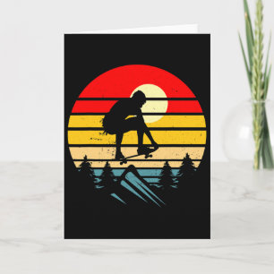 Skateboarder Retro Skateboard Vintage Skateboardin Card