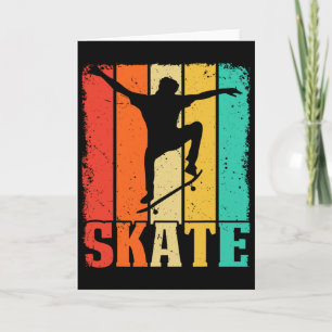 Skateboarder Retro Skating Skateboard Lover Skateb Card