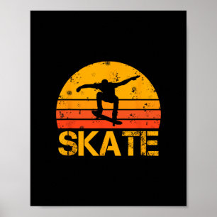 Skateboarder Retro Vintage Skateboarding 1 Poster
