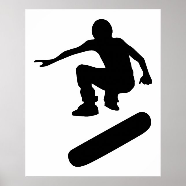 skateboarder silhouette poster (Front)