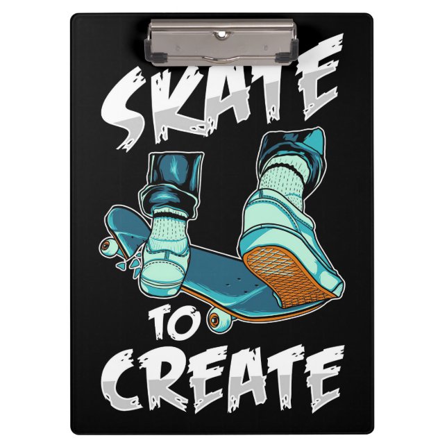 Skateboarder Skate To Create Clipboard (Front)