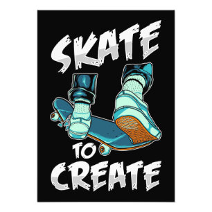 Skateboarder Skate To Create Photo Print