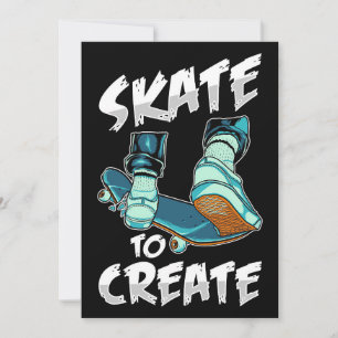 Skateboarder Skate To Create Thank You Card