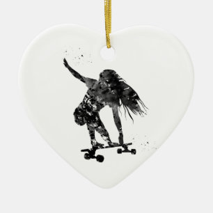 Skateboarder, Skateboard Ceramic Ornament