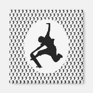 Skateboarder Skateboarding Skateboard Silhouette Magnet