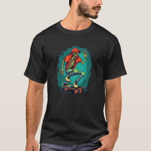 Skateboarder Skater-ramp Skeletons Skateboarding S T-Shirt