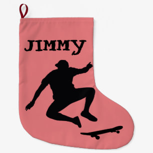 SKATEBOARDER SON CUSTOM CHRISTMAS STOCKING