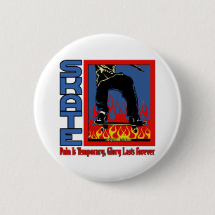 Skateboarding 6 Cm Round Badge