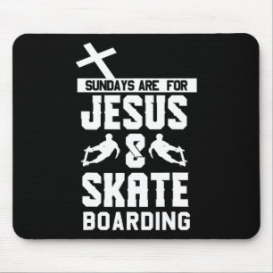 Skateboarding And Jesus Apparel - Cute Skateboarde Mouse Pad