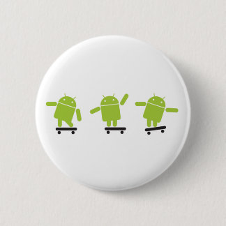 Skateboarding Android 6 Cm Round Badge