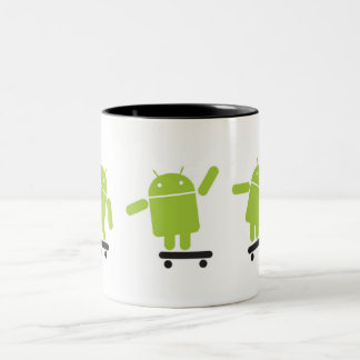 Skateboarding Android Two-Tone Coffee Mug