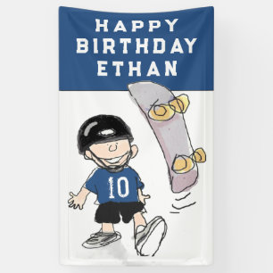 Skateboarding Birthday  Banner