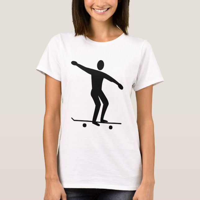 Skateboarding - Black T-Shirt (Front)