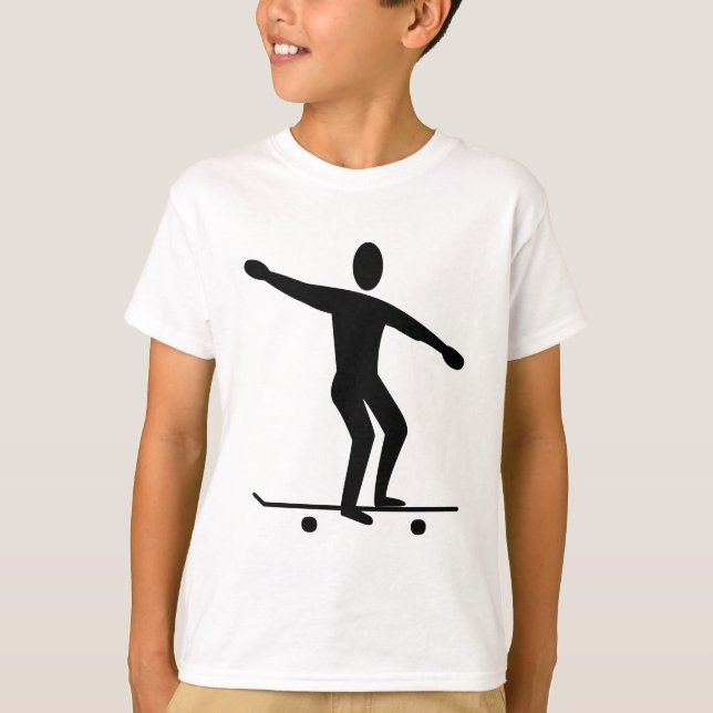 Skateboarding - Black T-Shirt (Front)