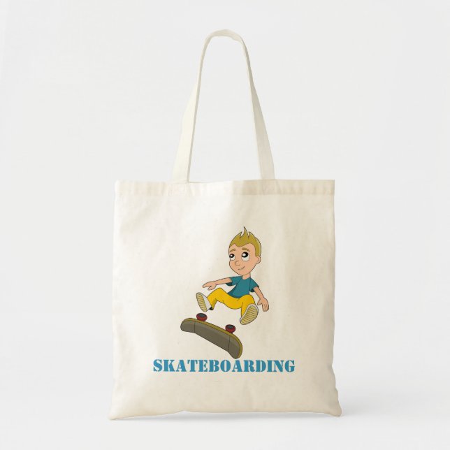 Skateboarding boy cartoon bag (Front)