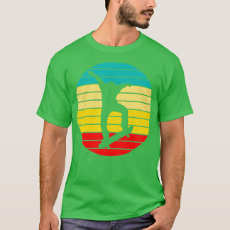 Skateboarding Boy Flip Trick Retro Skate T-Shirt