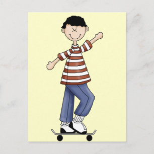 Skateboarding Boy Postcard