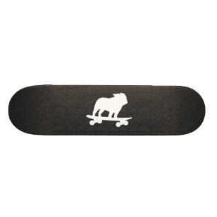 Skateboarding Bulldog Silhouette Skateboard