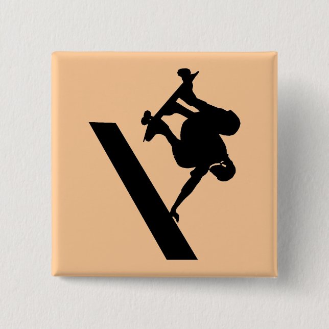 skateboarding button (Front)