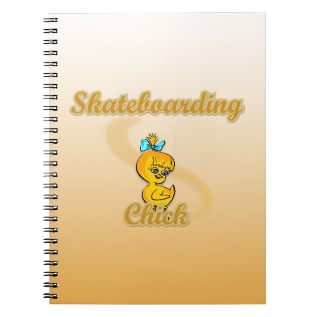 Skateboarding Chick Notebook (Front)