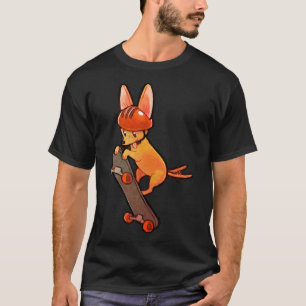 Skateboarding Chihuahua Sticker T-Shirt