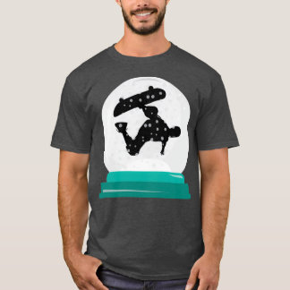 Skateboarding Christmas Christmas Skateboarder Sno T-Shirt