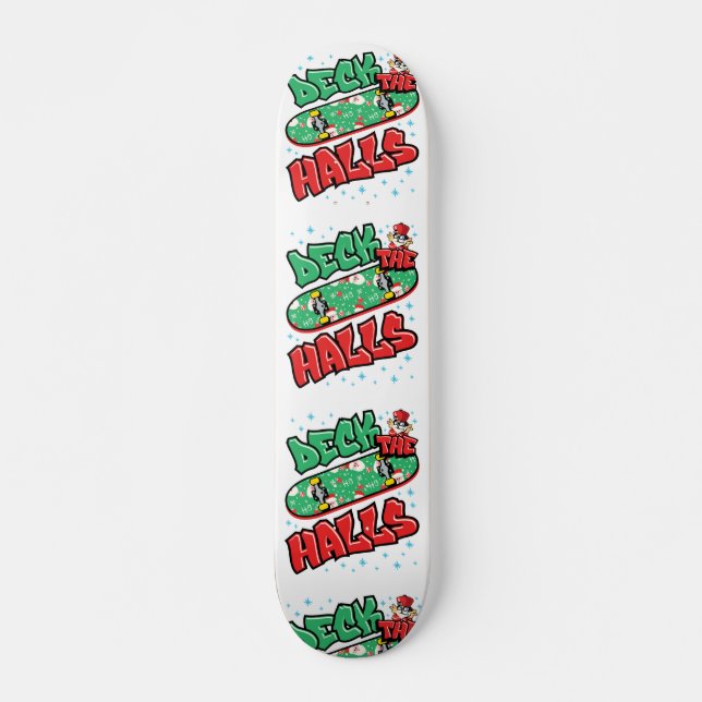 Skateboarding Christmas Skateboard Deck the Halls (Front)