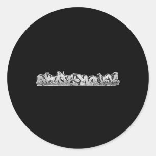 Skateboarding classic round sticker