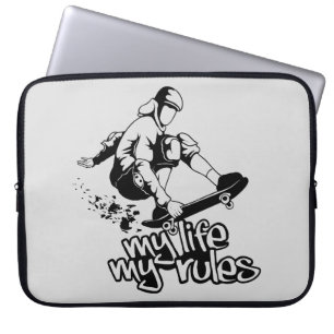 Skateboarding custom laptop sleeve