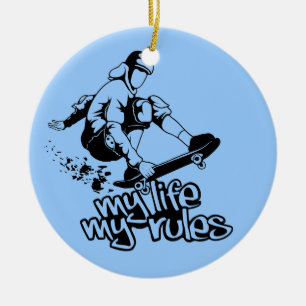 Skateboarding custom ornament