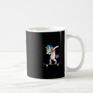 Skateboarding Dabbing Unicorn On Skateboard Skater Coffee Mug
