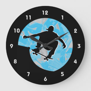 Skateboarding Design Wall Clock