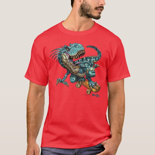 Skateboarding Dino T-Shirt (Front)