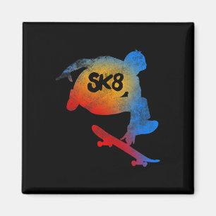 Skateboarding Evolution T Shirt Cool Sk8 Skater Te Magnet