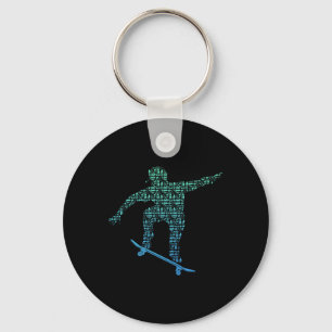 Skateboarding Extreme Sport Skater Gear Skateboard Key Ring