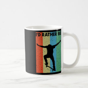 Skateboarding For Boys I'd Rather Be Skating Retro Coffee Mug