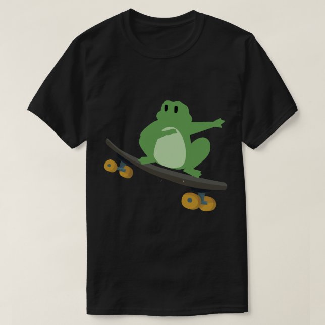 Skateboarding Frog (7) T-Shirt (Design Front)