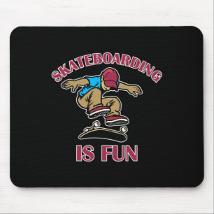 Skateboarding Fun Cool Sports Flip Roll Fitness Ra Mouse Pad