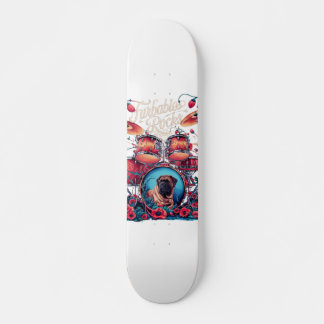 Skateboarding Furbabies Art – Rock & Roll Vibes on Skateboard