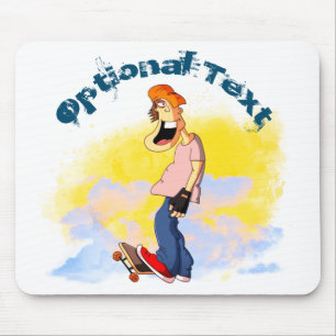 Skateboarding Guy Mouse Pad