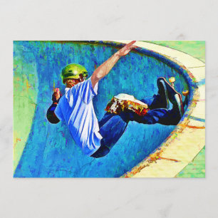 Skateboarding in the Bowl Invitation