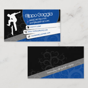 Skateboarding Instructor   Active Sports Business Card