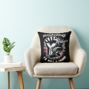 Skateboarding is Not A Crime Cushion
