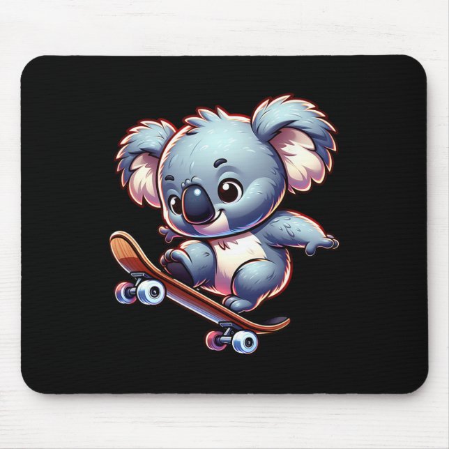 Skateboarding Koala  Mouse Pad (Front)
