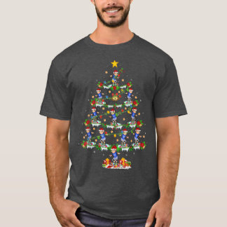 Skateboarding Lover Xmas Lights Skateboarding Chri T-Shirt