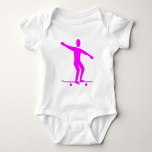 Skateboarding - Magenta Baby Bodysuit
