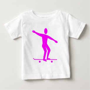 Skateboarding - Magenta Baby T-Shirt