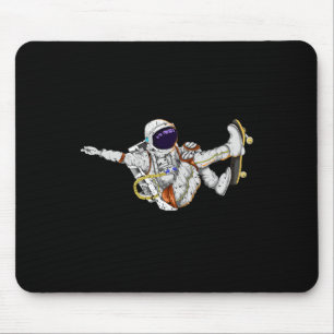 Skateboarding Men Boys Kids Gift Idea Astronaut Mouse Pad