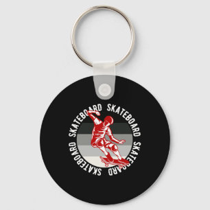 Skateboarding Men Women Kids Skateboard Key Ring