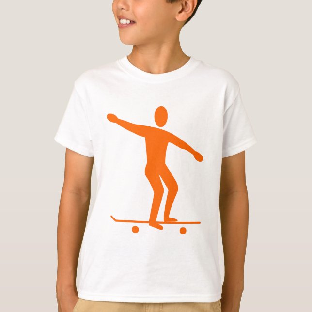 Skateboarding - Orange T-Shirt (Front)